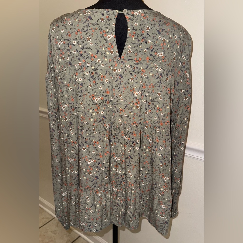 Boho Floral Swing Tunic Top - Picture 4 of 5